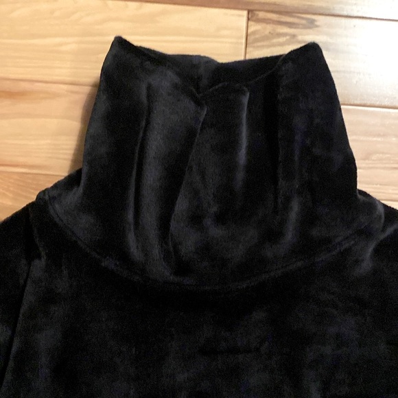 Athleta S Black Double Cozy Karma Funnel Neck Pullover Sweatshirt Women's Small - Picture 3 of 5